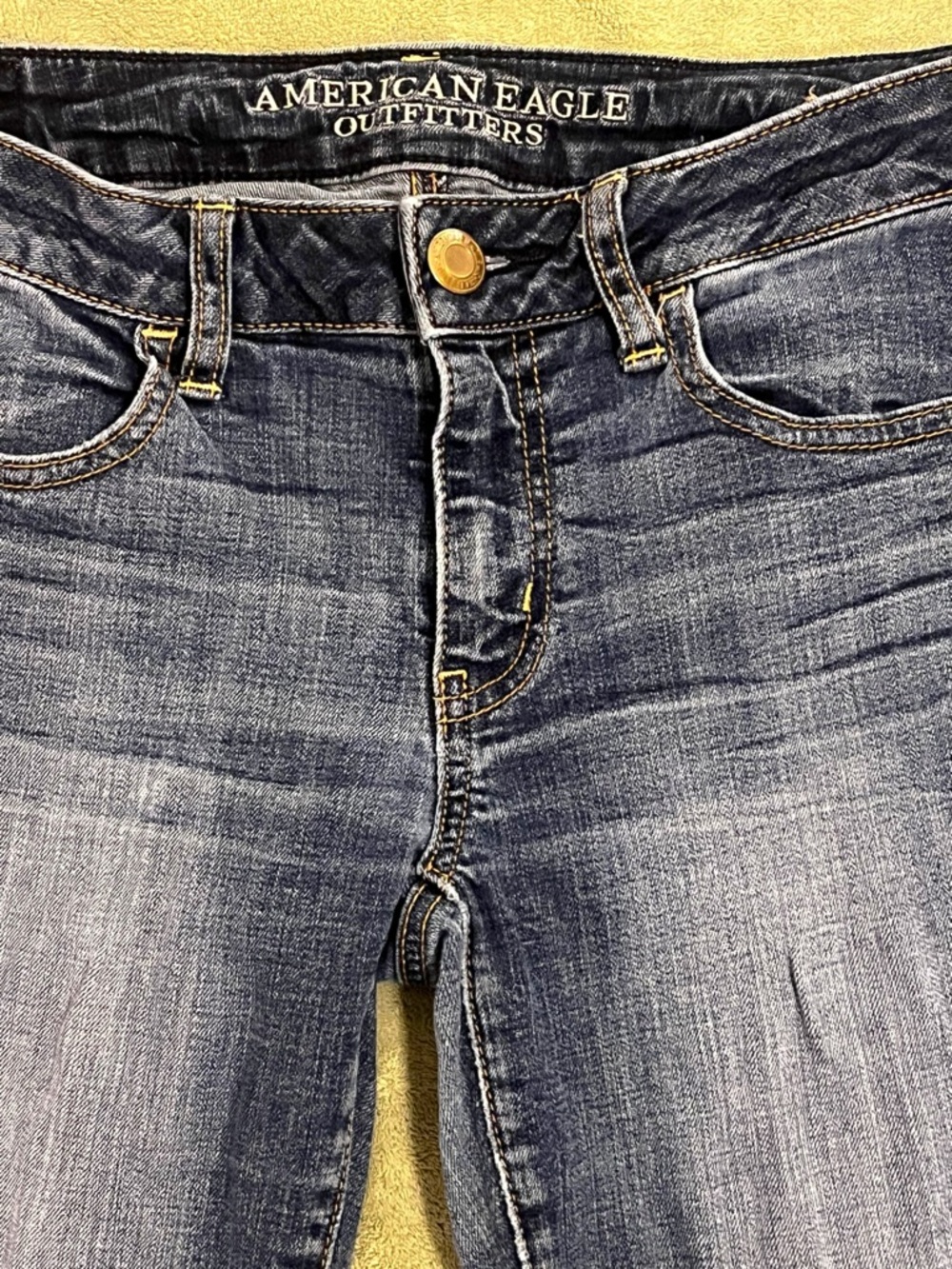 American Eagle Jegging Size 8 Short Super Stretch Skinny Jeans Medium Wash
